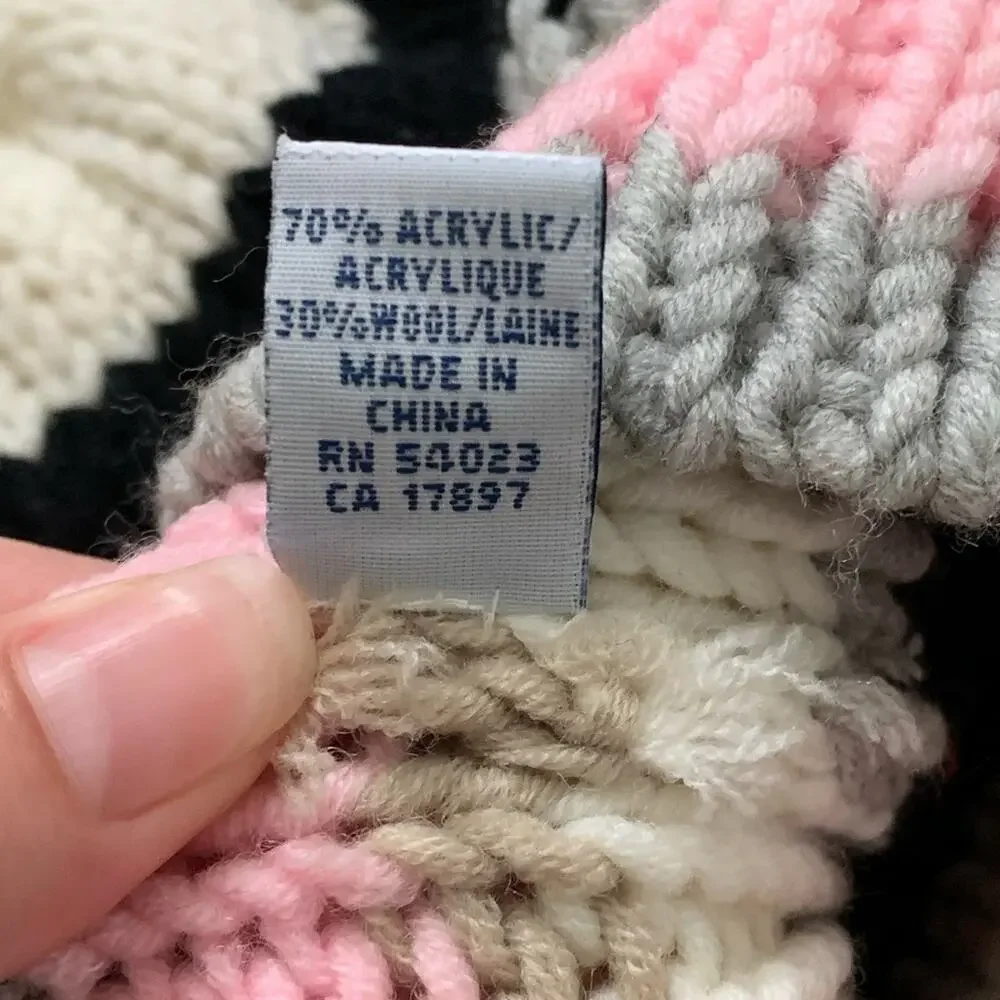 Old Navy Winter Striped Knit Hat with Tassel